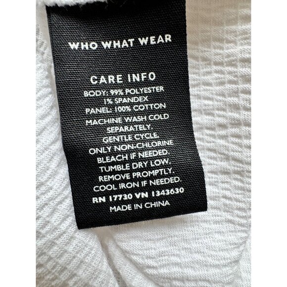 Who What Wear White One-Shoulder Ruffle Top Size M BNWT - Picture 4 of 8